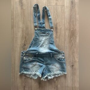 Jean‎ Overall Shorts Shortalls Harmony + HAVOC Jr. Size 13 Distressed